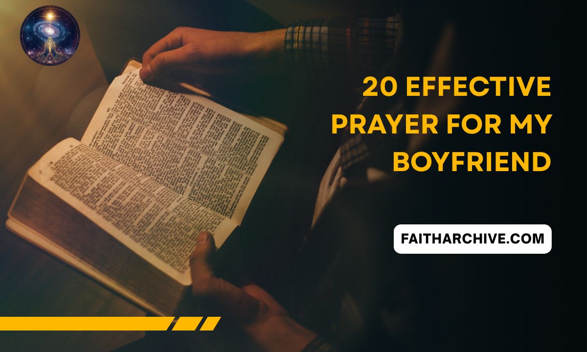 Prayer for My Boyfriend – person reading the Bible with a warm light, symbolizing faith, love, and spiritual guidance for a relationship