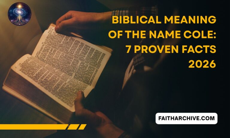 Biblical Meaning of the Name COLE: 7 Proven Facts (2026) – graphic from FaithArchive.com