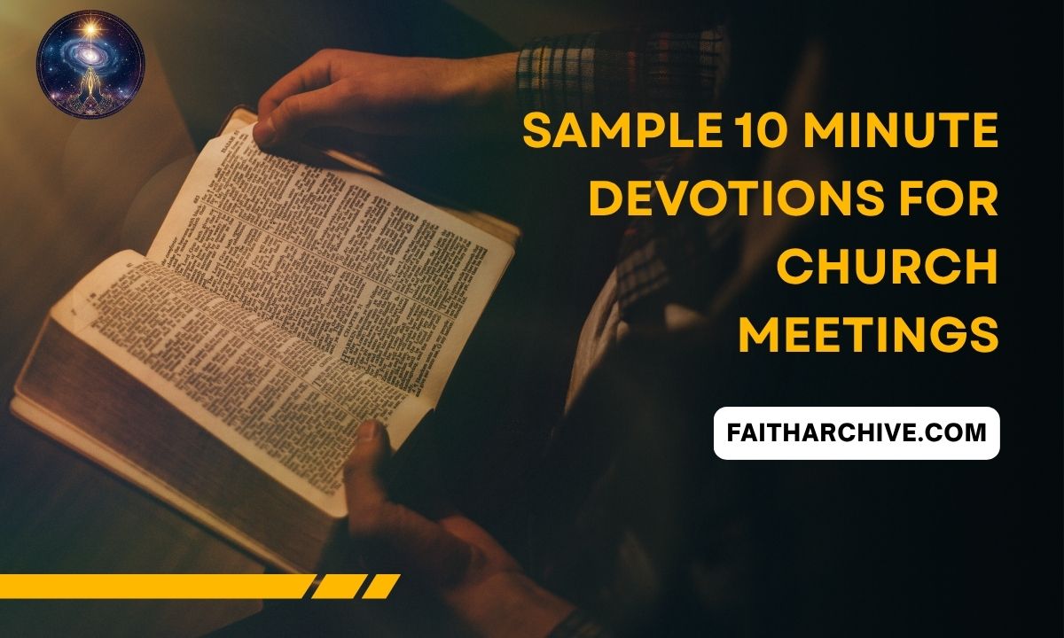Sample 10 minute devotions for church meetings with Bible reading image