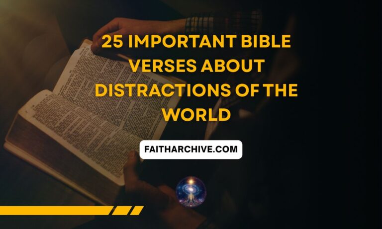 Open Bible with text about Bible verses about distractions, encouraging believers to stay focused on God and overcome worldly distractions.