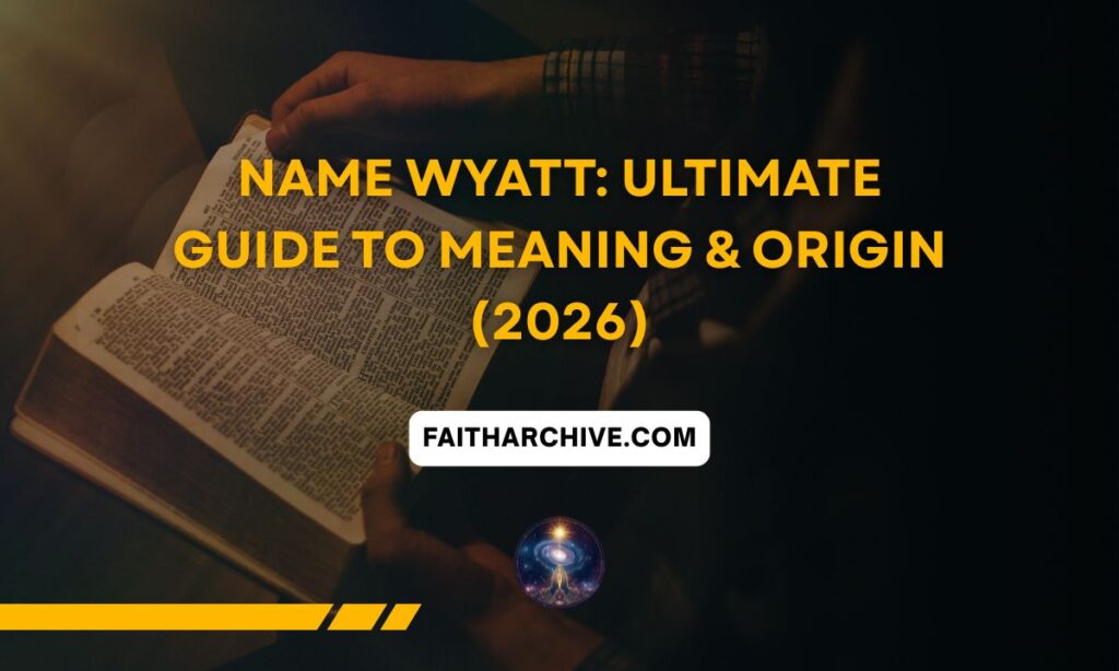 Current image: Name Wyatt ultimate guide to meaning and origin 2026 featured image with open book background