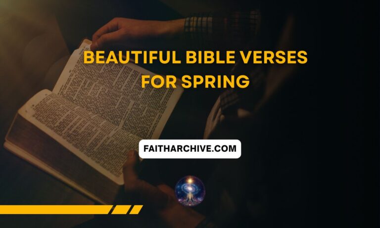 Open Bible featuring spring Bible verses about hope, renewal, and God's blessings during the spring season.