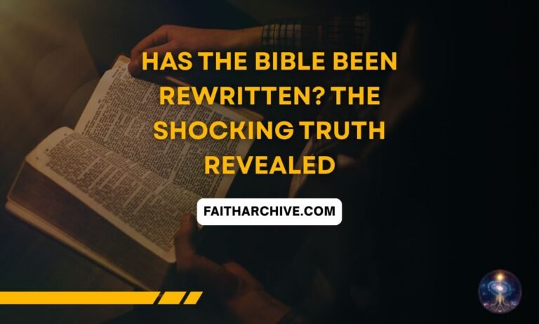 Has the Bible been rewritten? Person reading an open Bible – FaithArchive.com