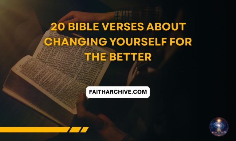 20 Bible verses about changing yourself for the better - open Bible on faitharchive.com